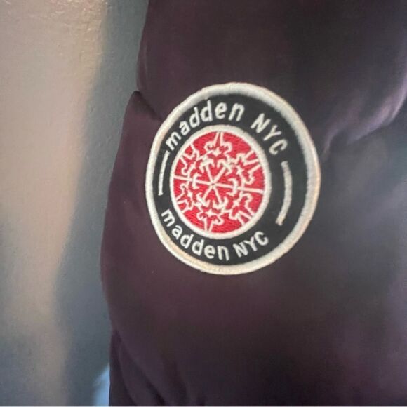 Madden Women’s Plum purple Puffer coat jacket full zip size XL - Picture 3 of 4